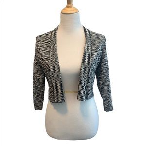 Black & White Cropped Cardigan